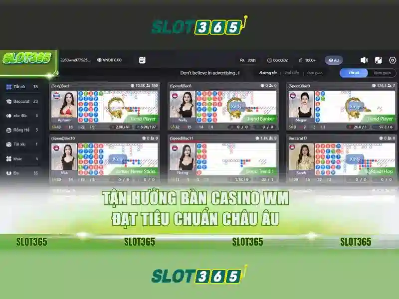 Slot365 - Nền tảng đánh bạc trực tuyến đáng tin cậy Giao diện nhà cái hoàn hảo